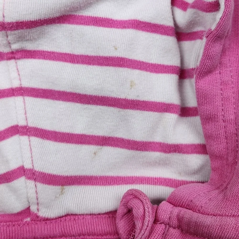 Hanna Andersson Bright Basics Bear Hoodie in Power Pink sz 6-12m 70cm Play